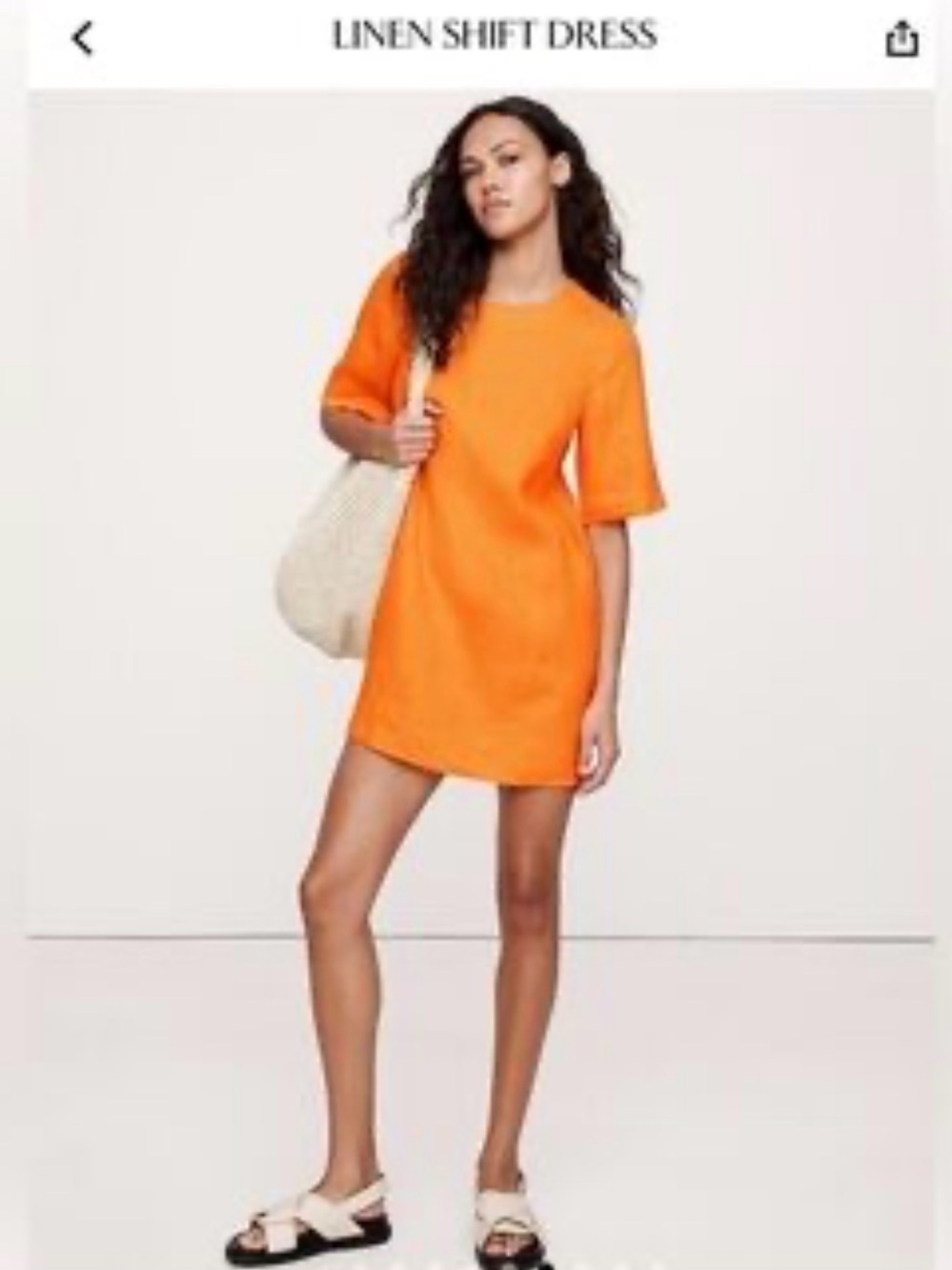 Banana Republic Linen Shift Dress - Orange / 6P